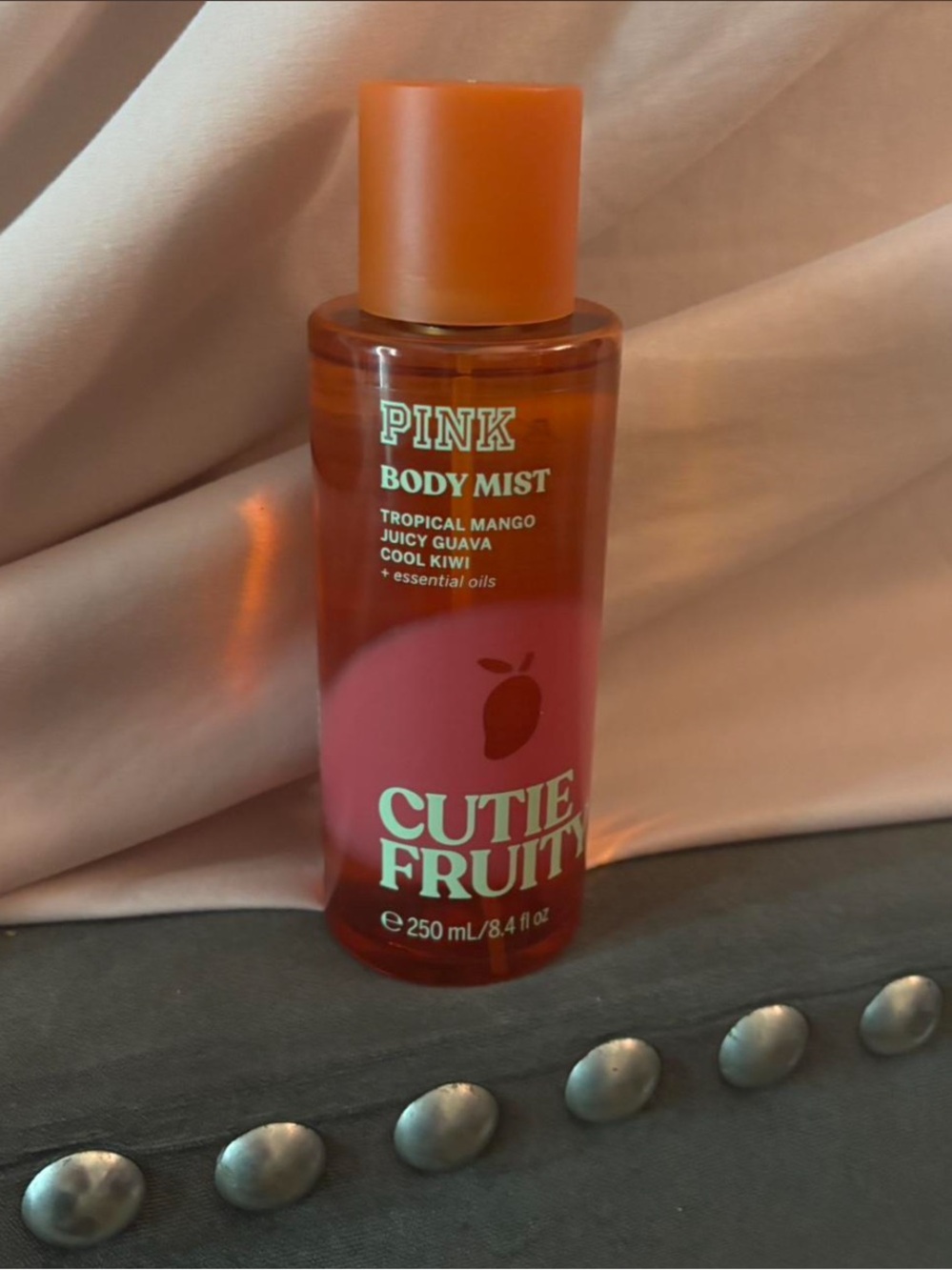 PINK Victoria's Secret Cutie Fruit Body Mist in Pink and Orange